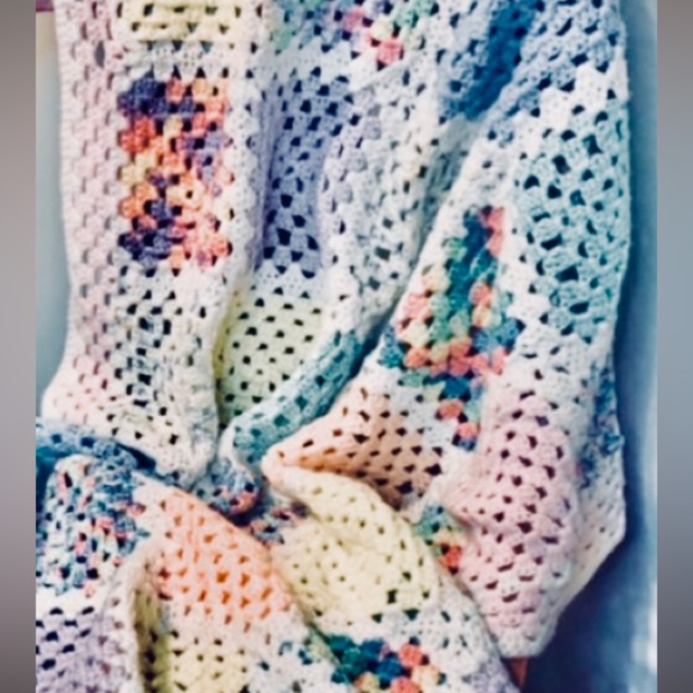 Pastel Crochet Soft Coverlet 
Beautiful Design